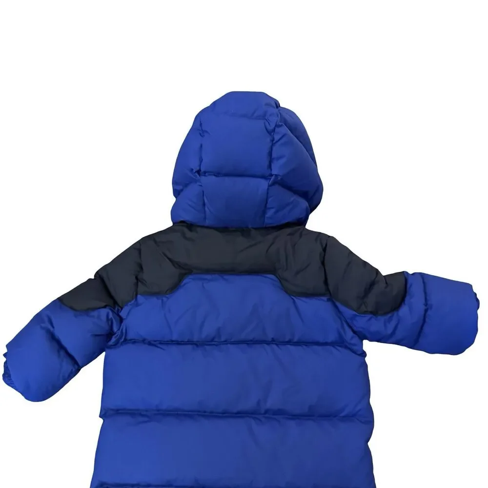 NWT Ralph Lauren Baby Snowsuit Blue, Hooded, 9 Months $195 Yellow‎ Pony
